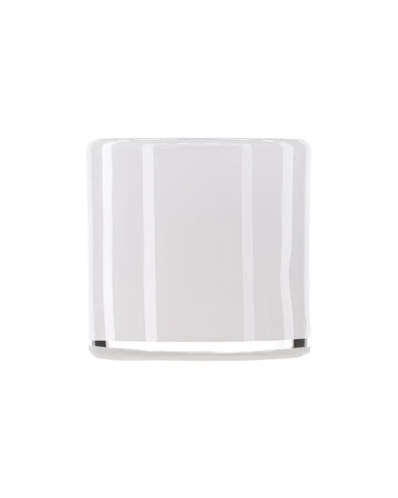 Glora zylindrisches Windlicht aus Glas in Ø 8 cm, Weiß, Ansicht 6