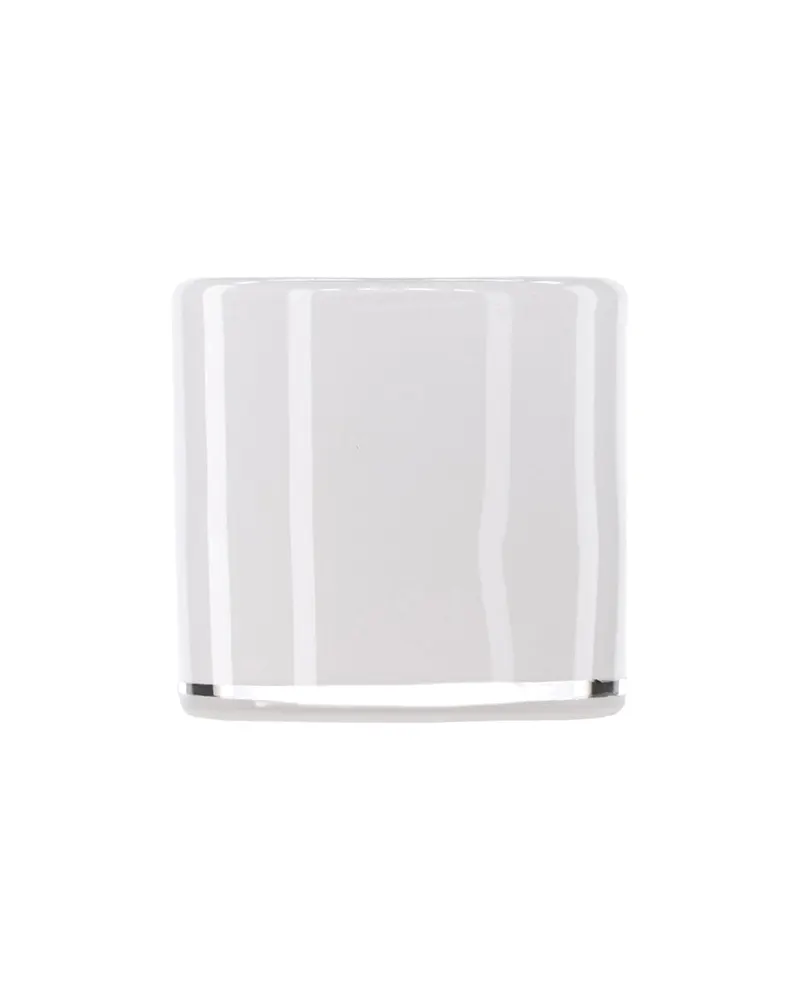 Glora zylindrisches Windlicht aus Glas in Ø 8 cm, Weiß, Ansicht 7