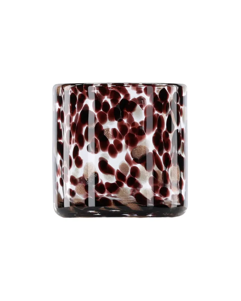 Glora zylindrisches Windlicht aus Glas in Ø 8 cm, Schwarz, Ansicht 2
