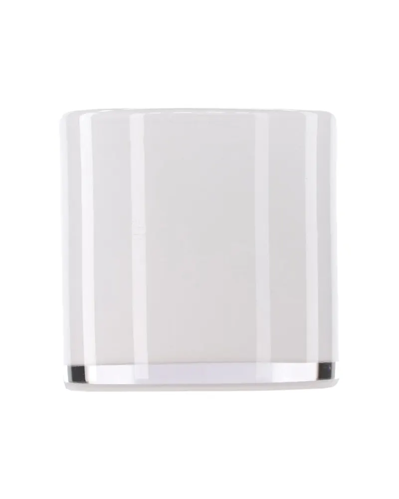 Glora zylindrisches Windlicht aus Glas in Ø 10 cm, Weiß, Ansicht 1