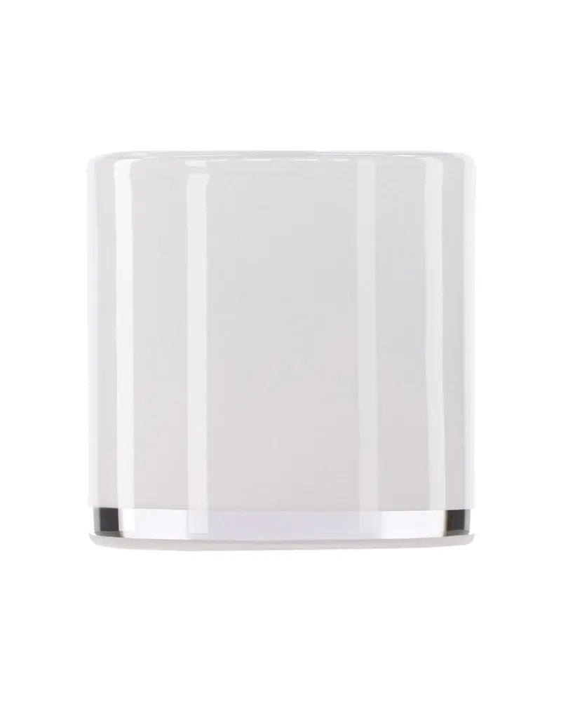 Glora zylindrisches Windlicht aus Glas in Ø 10 cm, Weiß, Ansicht 4