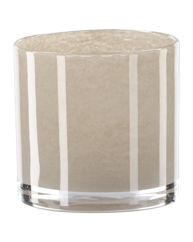 Glora zylindrisches Windlicht aus Glas in Ø 10 cm, Beige, Ansicht 10