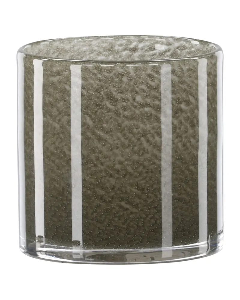 Glora zylindrisches Windlicht aus Glas in Ø 10 cm, Hellgrün, Ansicht 2