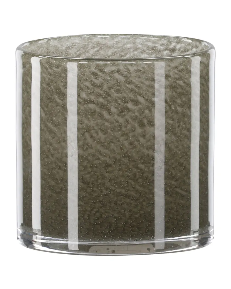 Glora zylindrisches Windlicht aus Glas in Ø 10 cm, Hellgrün, Ansicht 3