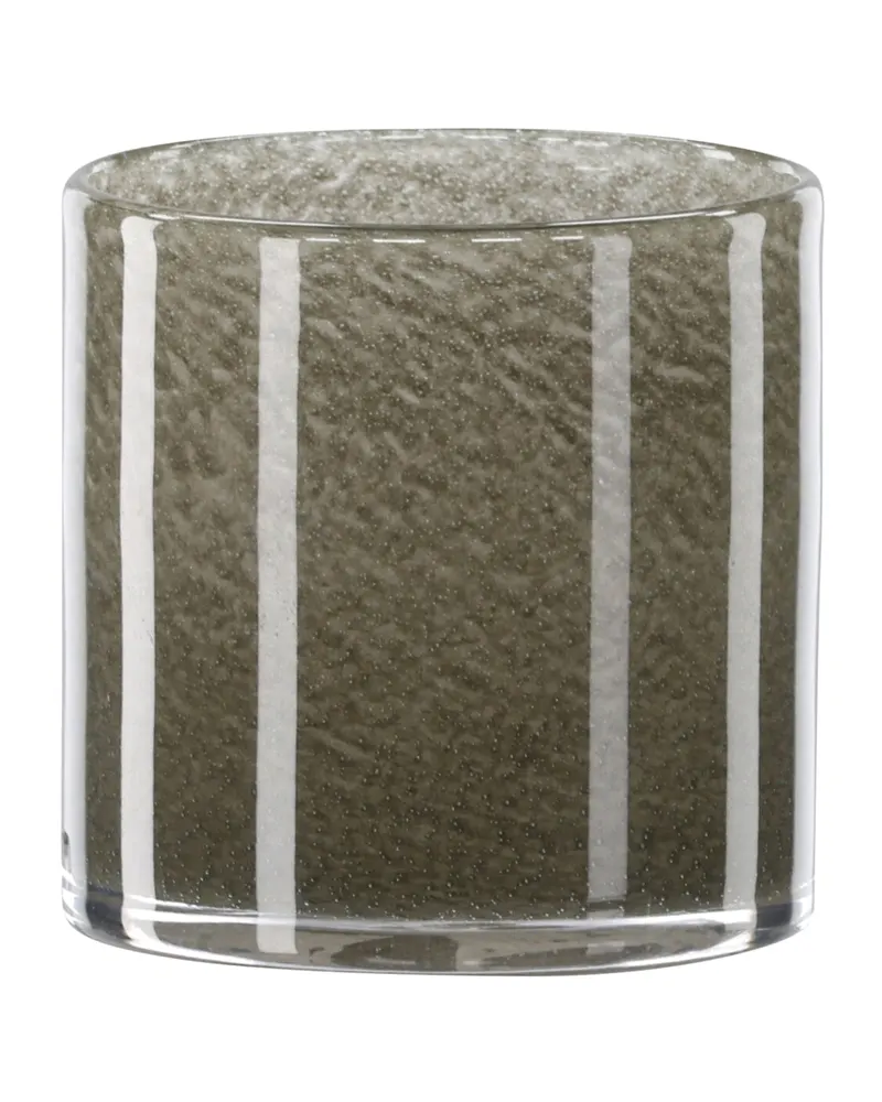 Glora zylindrisches Windlicht aus Glas in Ø 10 cm, Hellgrün, Ansicht 5
