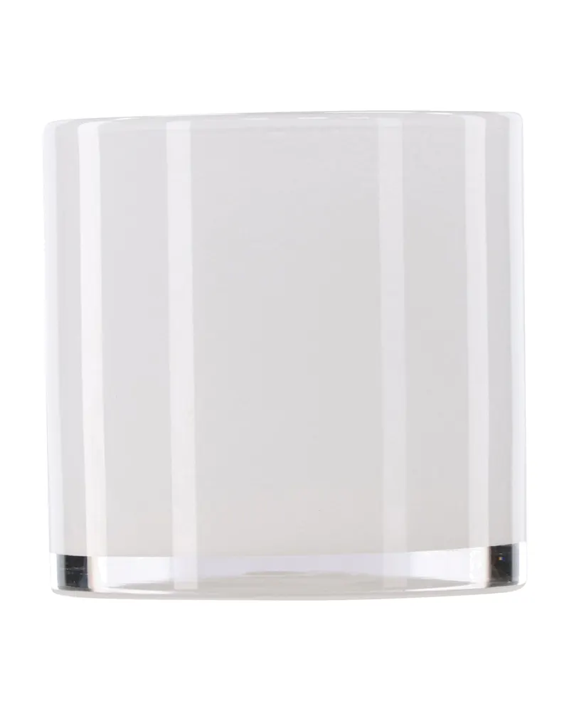 Glora zylindrisches Windlicht aus Glas in Ø 12 cm, Weiß, Ansicht 8