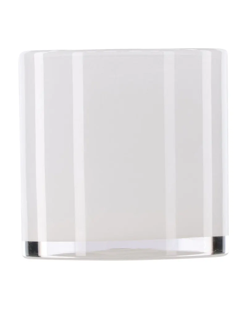 Glora zylindrisches Windlicht aus Glas in Ø 12 cm, Weiß, Ansicht 9