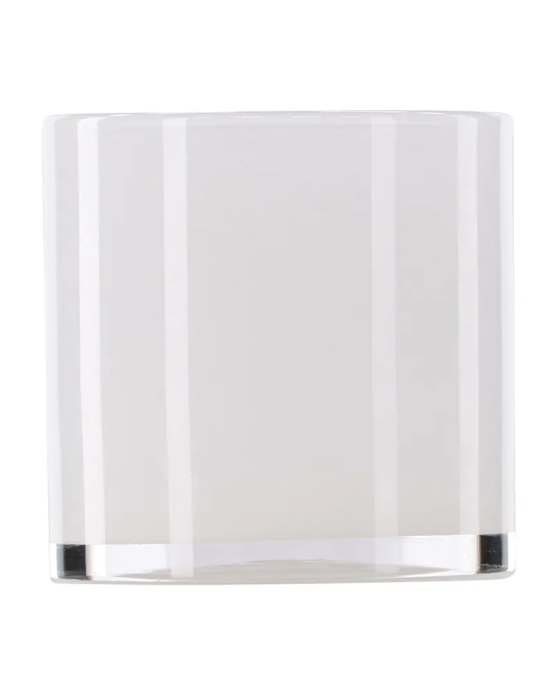 Glora zylindrisches Windlicht aus Glas in Ø 12 cm, Weiß, Ansicht 10