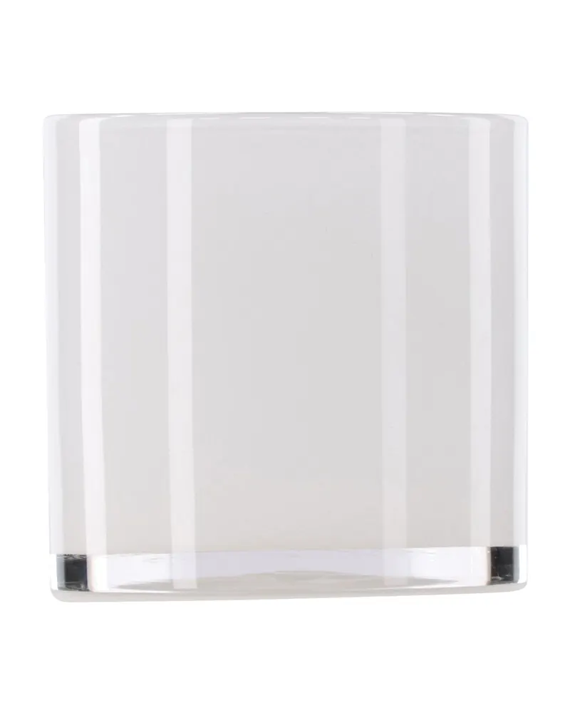 Glora zylindrisches Windlicht aus Glas in Ø 12 cm, Weiß, Ansicht 11