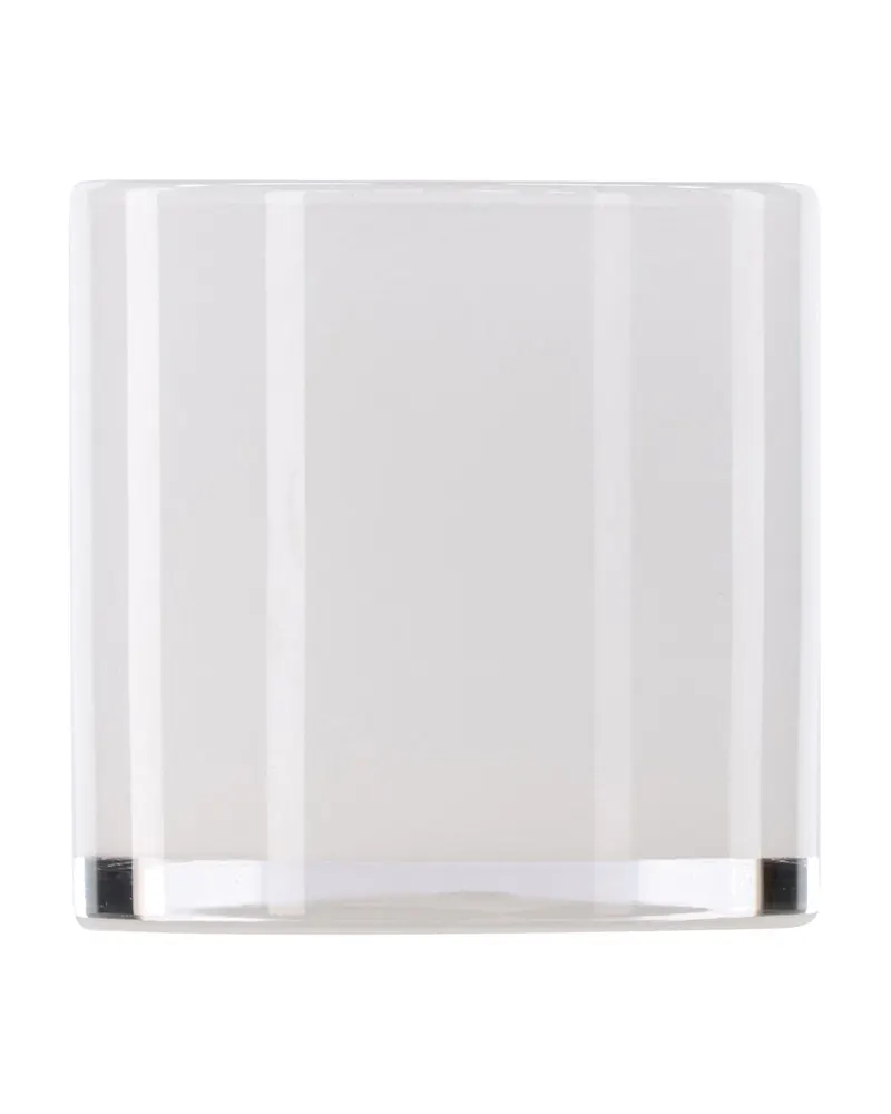 Glora zylindrisches Windlicht aus Glas in Ø 12 cm, Weiß, Ansicht 12