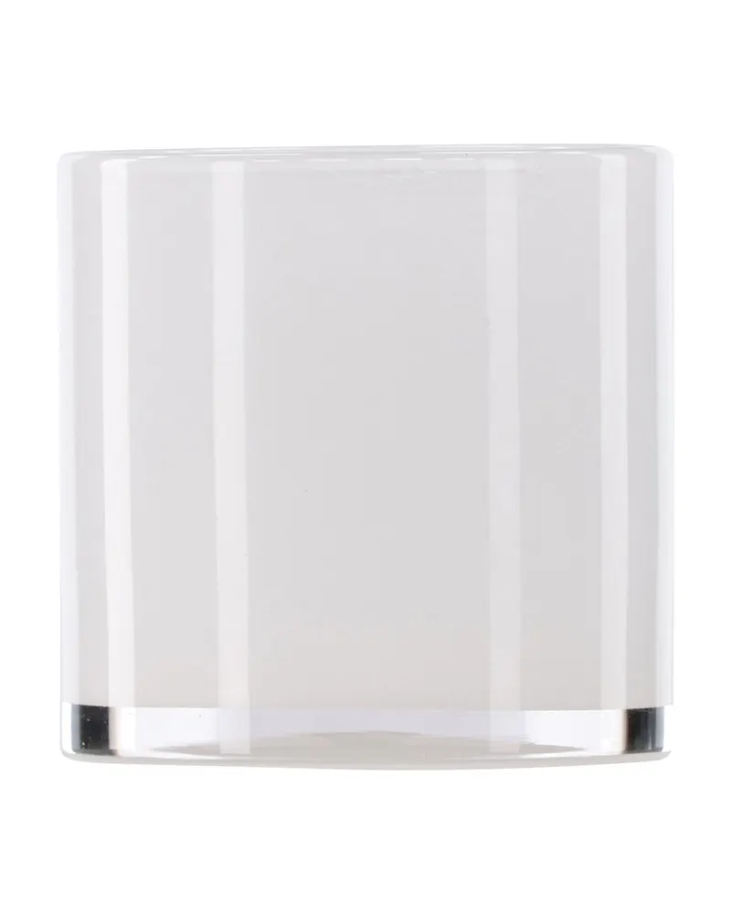 Glora zylindrisches Windlicht aus Glas in Ø 12 cm, Weiß, Ansicht 4
