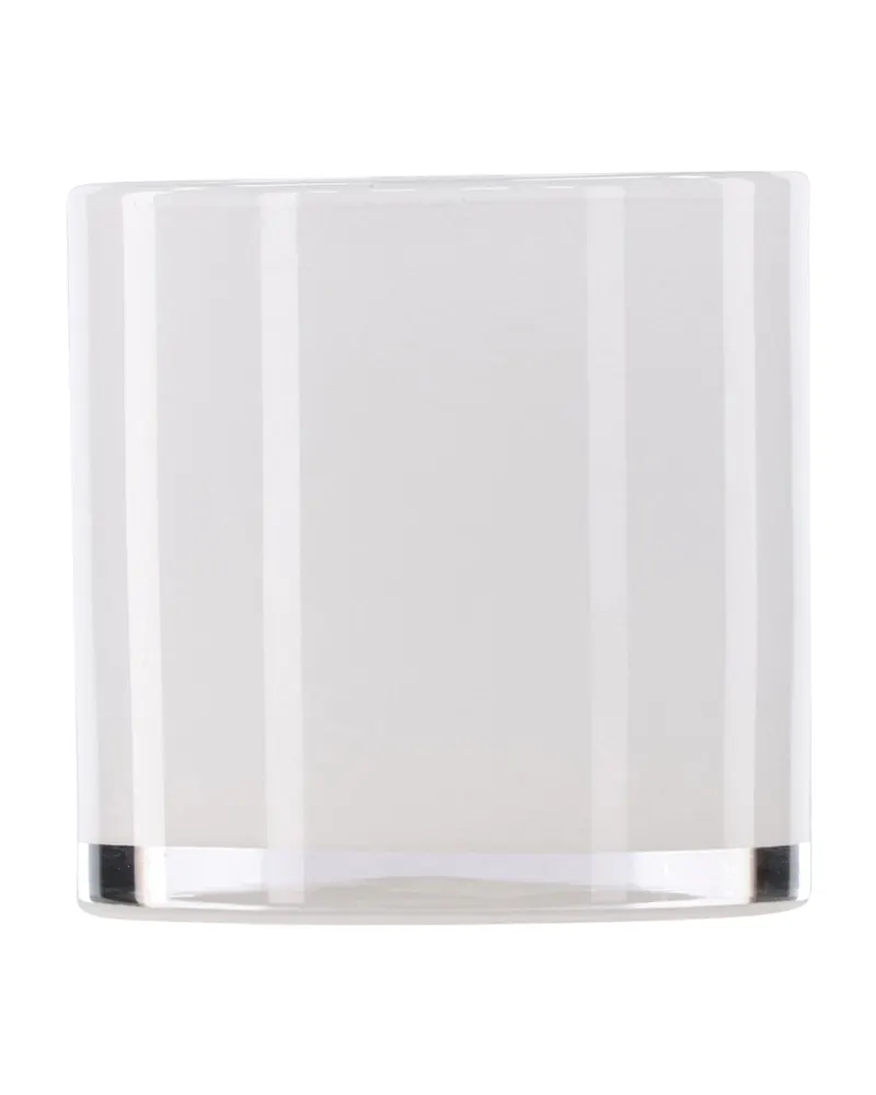 Glora zylindrisches Windlicht aus Glas in Ø 12 cm, Weiß, Ansicht 5