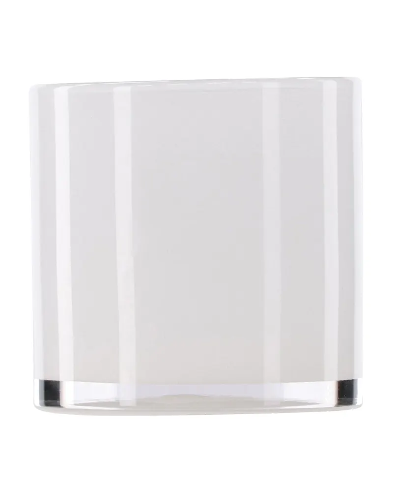 Glora zylindrisches Windlicht aus Glas in Ø 12 cm, Weiß, Ansicht 6