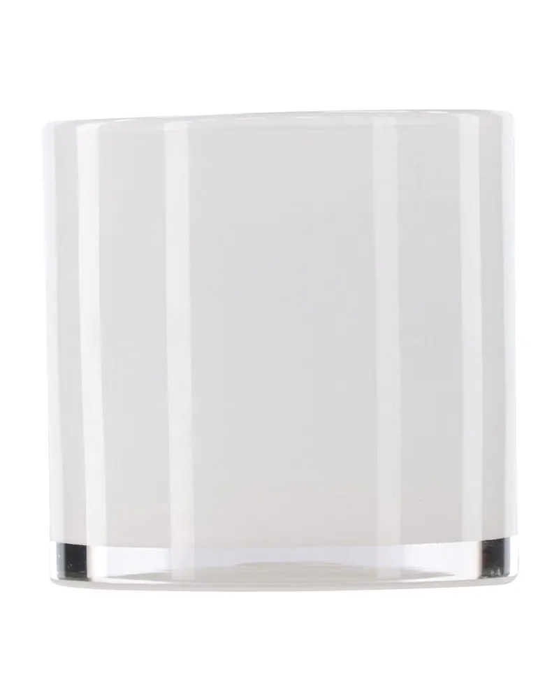 Glora zylindrisches Windlicht aus Glas in Ø 12 cm, Weiß, Ansicht 7