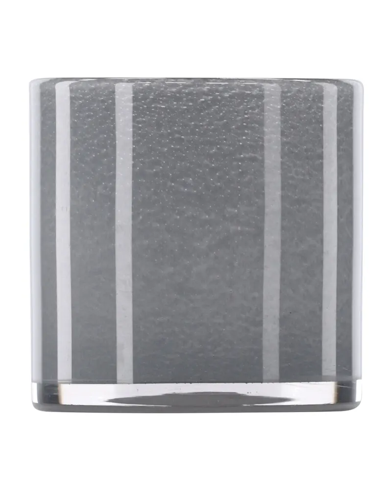 Glora zylindrisches Windlicht aus Glas, Weiß