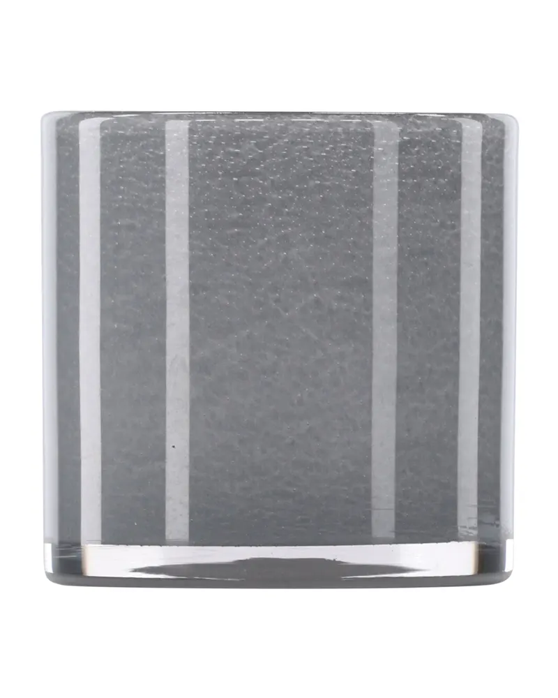 Glora zylindrisches Windlicht aus Glas in Ø 12 cm, Hellgrau, Ansicht 12