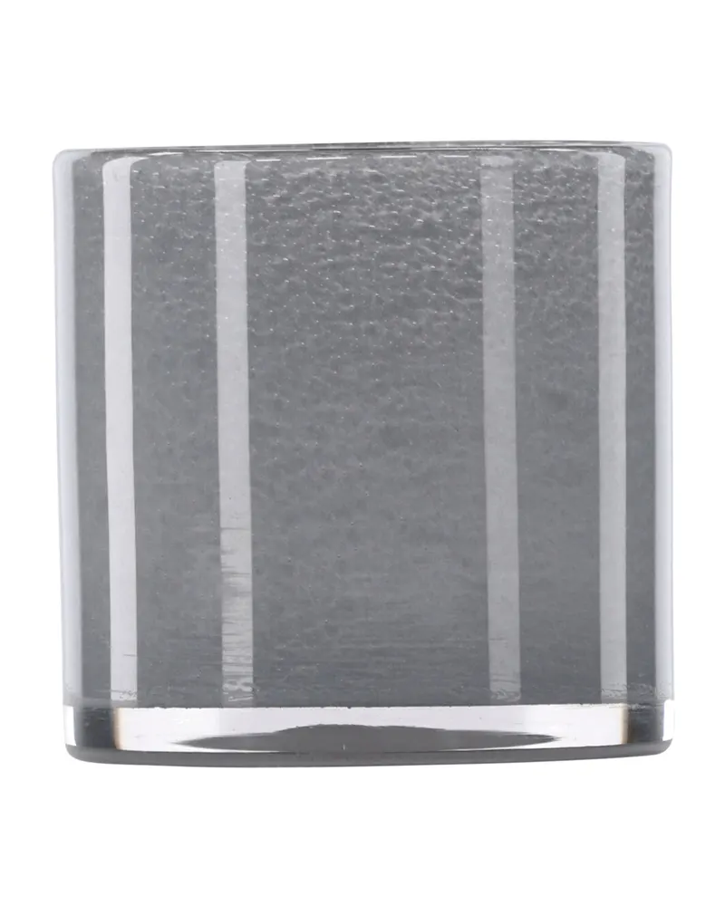 Glora zylindrisches Windlicht aus Glas in Ø 12 cm, Hellgrau, Ansicht 5