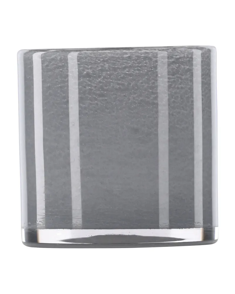Glora zylindrisches Windlicht aus Glas in Ø 12 cm, Hellgrau, Ansicht 6