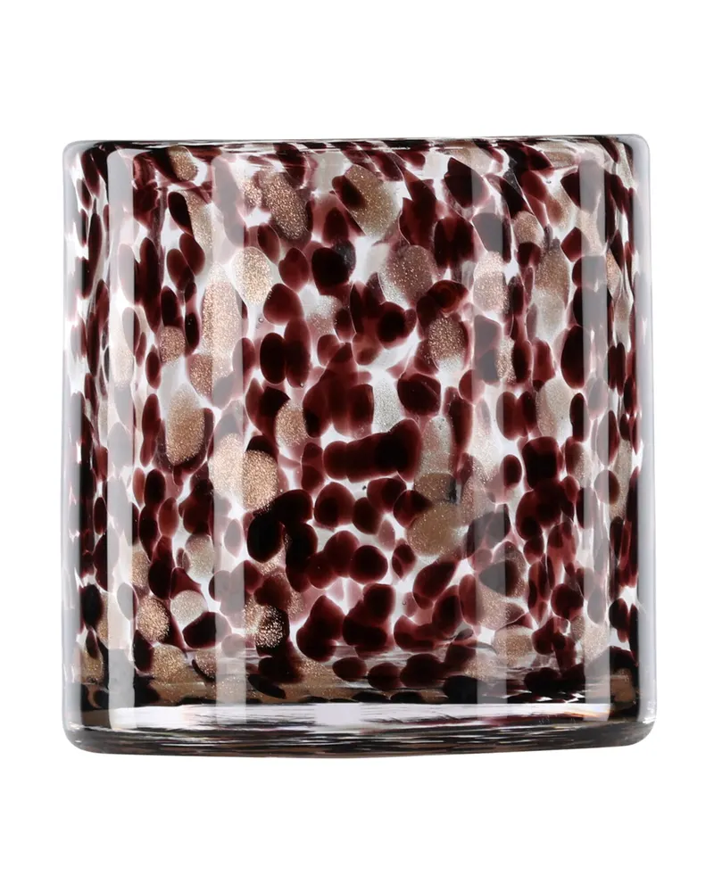 Glora zylindrisches Windlicht aus Glas in Ø 12 cm, Schwarz, Ansicht 9