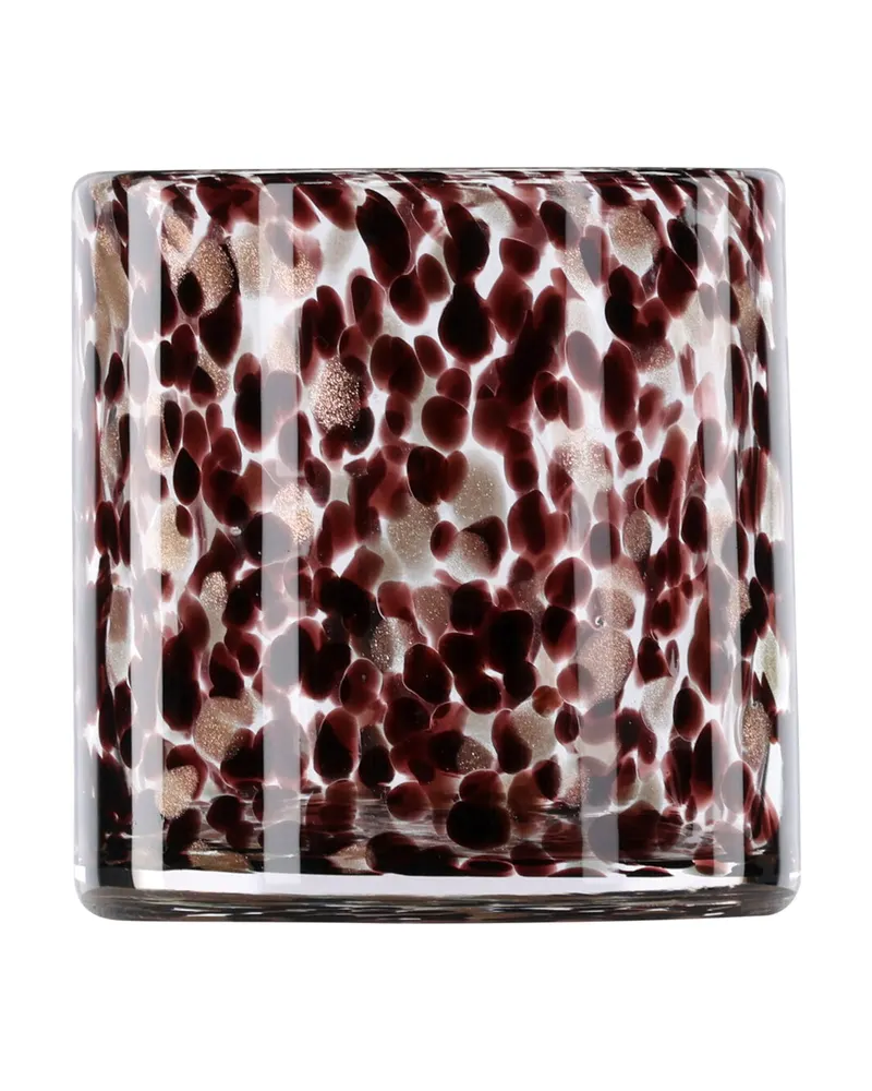 Glora zylindrisches Windlicht aus Glas in Ø 12 cm, Schwarz, Ansicht 12