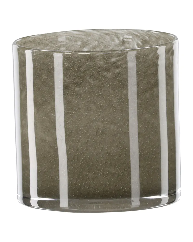 Glora zylindrisches Windlicht aus Glas in Ø 12 cm, Hellgrün, Ansicht 1