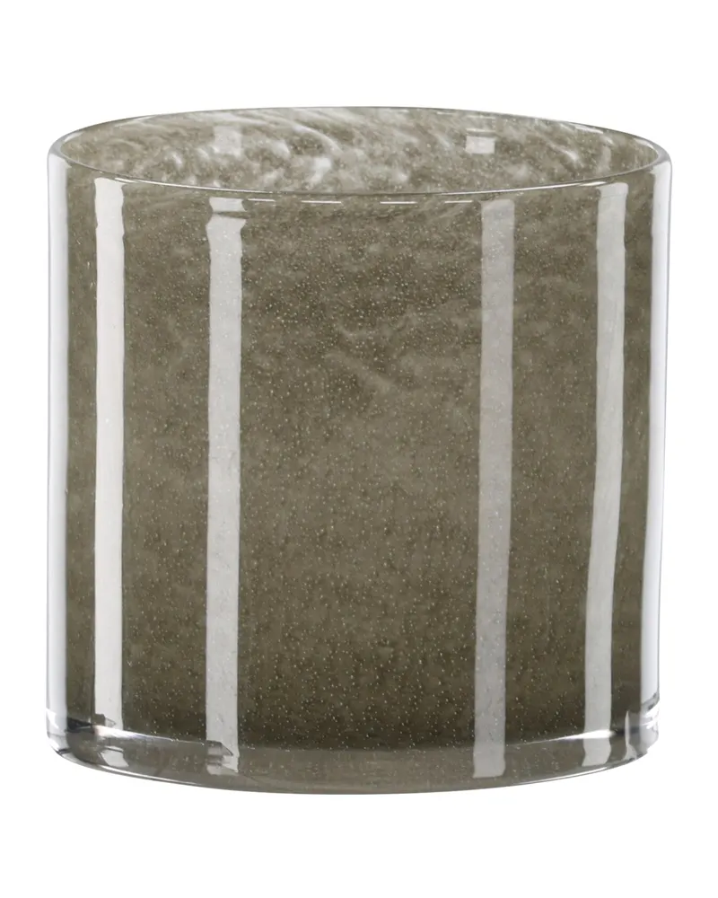 Glora zylindrisches Windlicht aus Glas in Ø 12 cm, Hellgrün, Ansicht 8