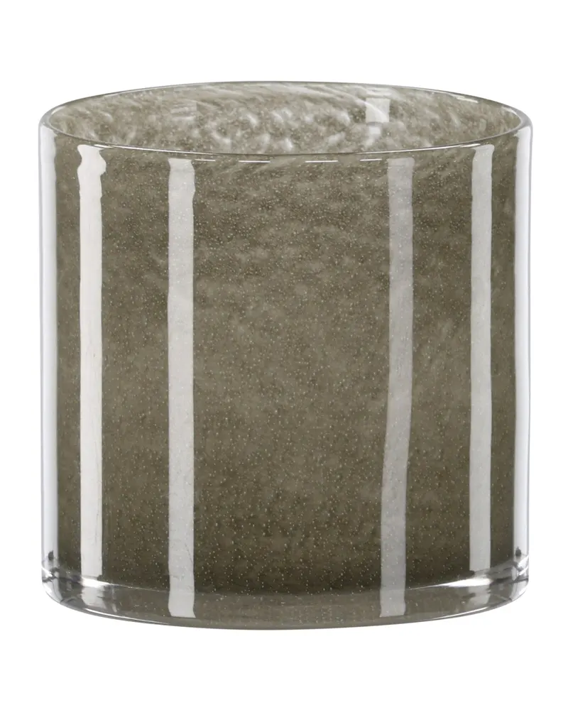 Glora zylindrisches Windlicht aus Glas in Ø 12 cm, Hellgrün, Ansicht 9