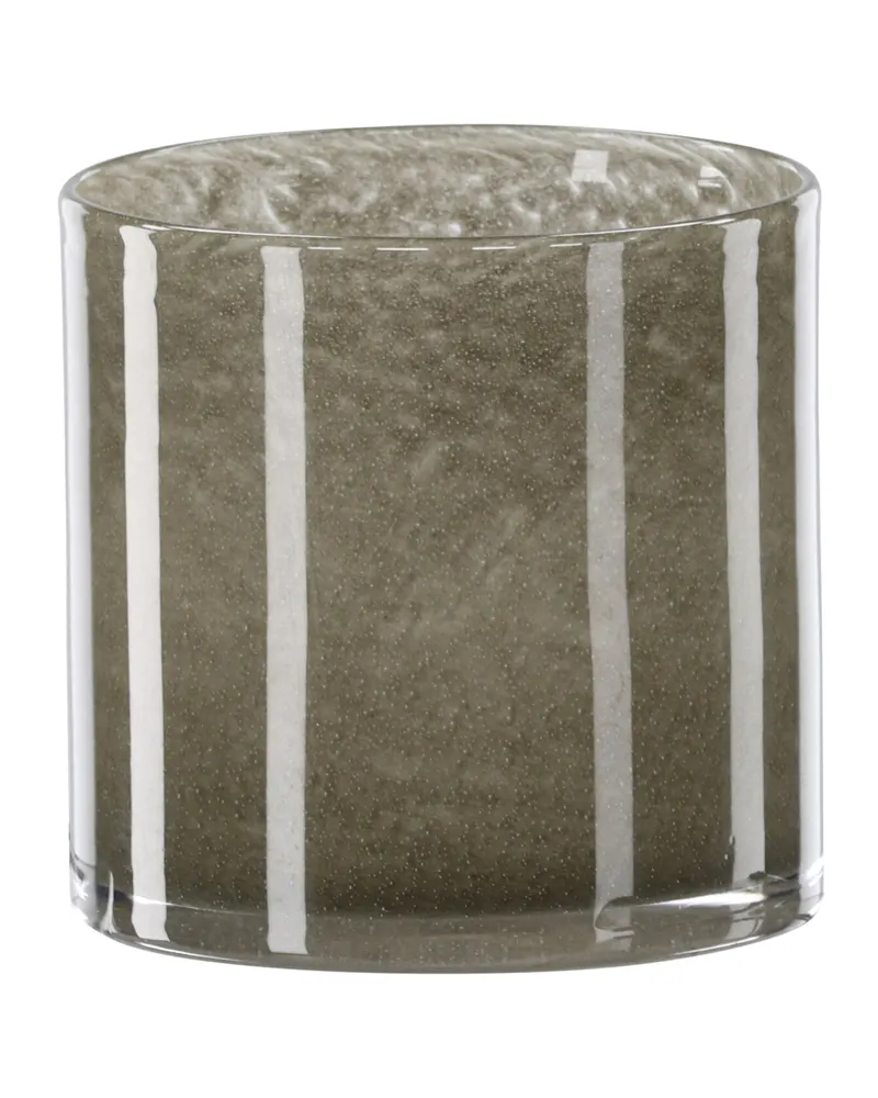 Glora zylindrisches Windlicht aus Glas in Ø 12 cm, Hellgrün, Ansicht 10