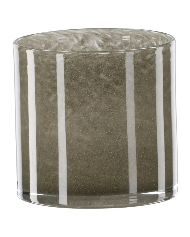 Glora zylindrisches Windlicht aus Glas in Ø 12 cm, Hellgrün, Ansicht 11