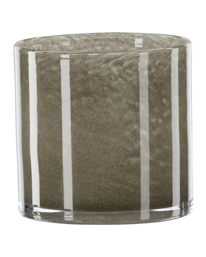 Glora zylindrisches Windlicht aus Glas in Ø 12 cm, Hellgrün, Ansicht 12