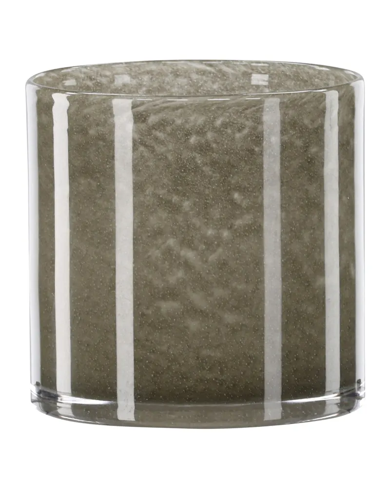 Glora zylindrisches Windlicht aus Glas in Ø 12 cm, Hellgrün, Ansicht 3