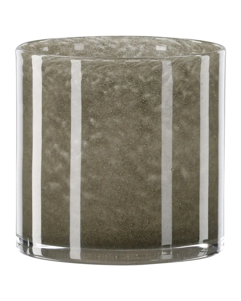 Glora zylindrisches Windlicht aus Glas in Ø 12 cm, Hellgrün, Ansicht 4