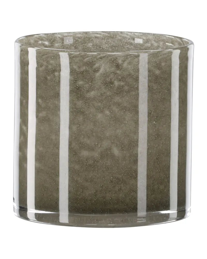 Glora zylindrisches Windlicht aus Glas in Ø 12 cm, Hellgrün, Ansicht 5
