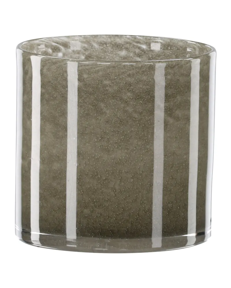 Glora zylindrisches Windlicht aus Glas in Ø 12 cm, Hellgrün, Ansicht 7