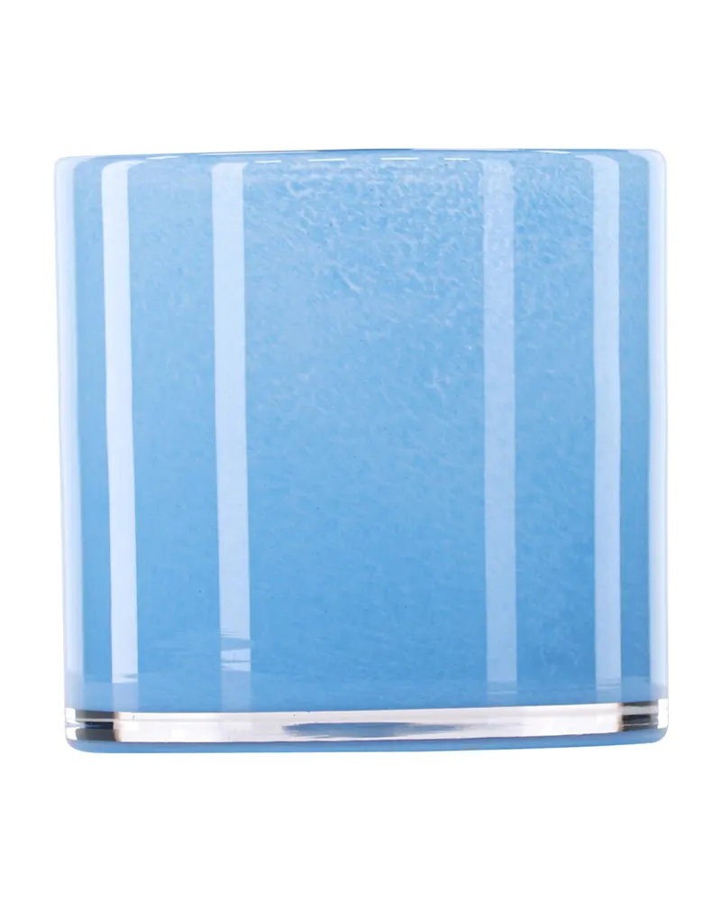 Glora zylindrisches Windlicht aus Glas in Ø 12 cm, Hellblau, Ansicht 8