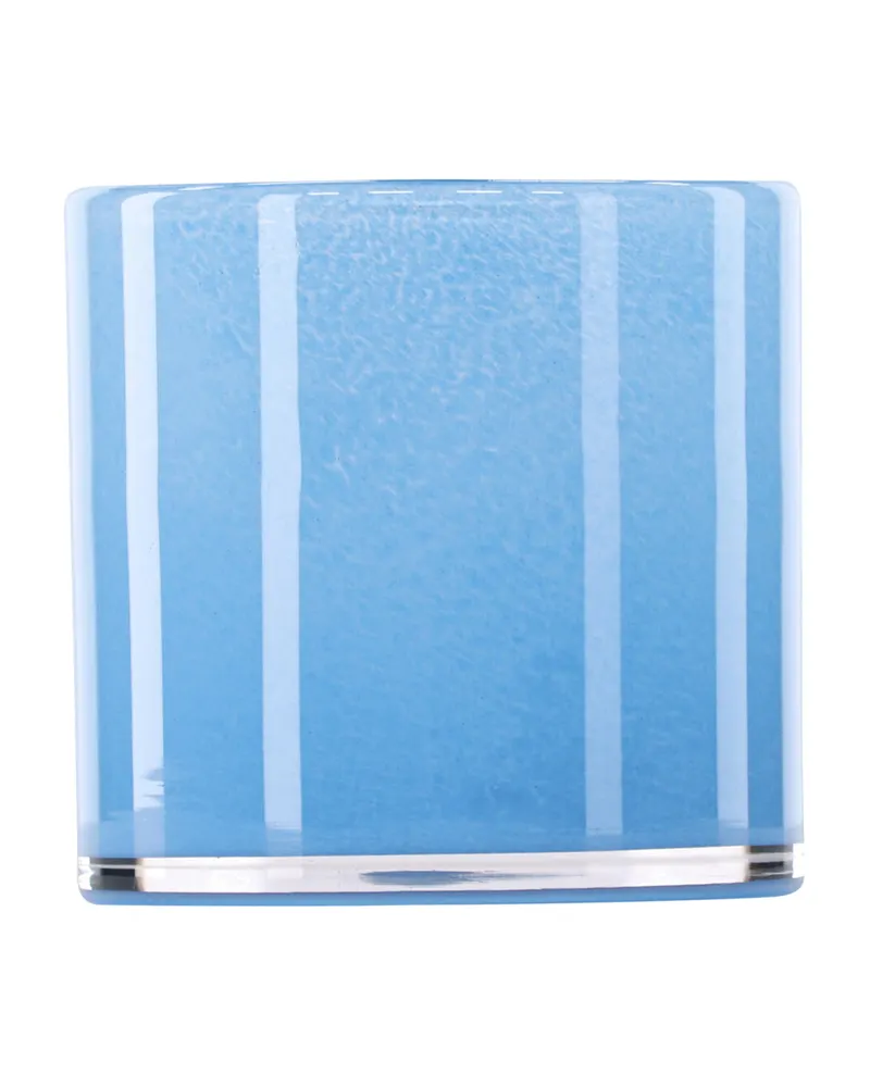 Glora zylindrisches Windlicht aus Glas in Ø 12 cm, Hellblau, Ansicht 9