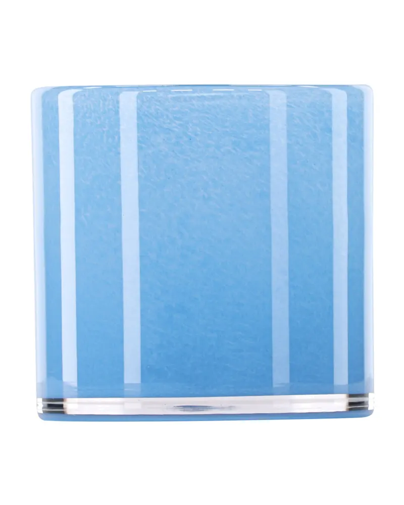 Glora zylindrisches Windlicht aus Glas in Ø 12 cm, Hellblau, Ansicht 10