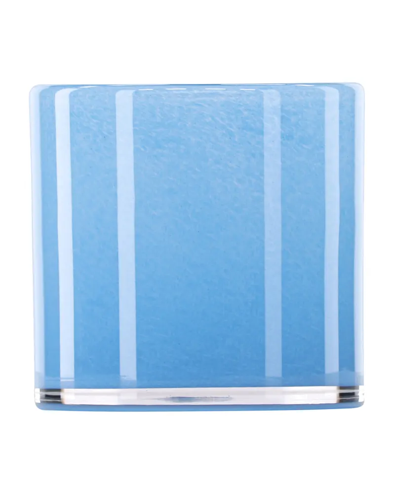 Glora zylindrisches Windlicht aus Glas in Ø 12 cm, Hellblau, Ansicht 11
