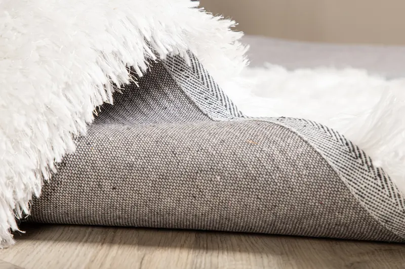 Grace Hochflor-Teppich mit Glanz in 300 × 200 cm, Weiß, im Wohnraum, Ansicht 9