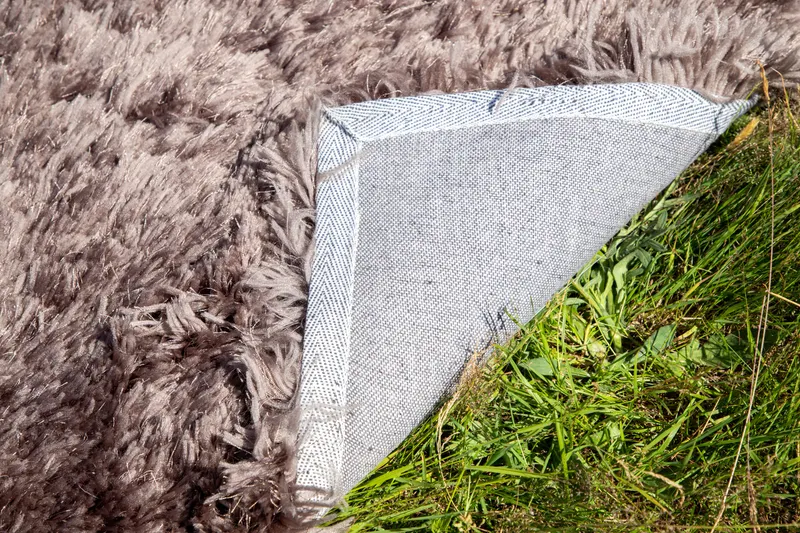 Grace Hochflor-Teppich mit Glanz in 300 × 200 cm, Braun, im Wohnraum, Ansicht 9