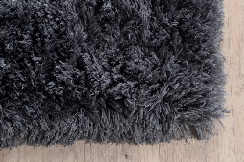 Grace Hochflor-Teppich mit Glanz in 400 × 300 cm, Grau, im Wohnraum, Ansicht 4