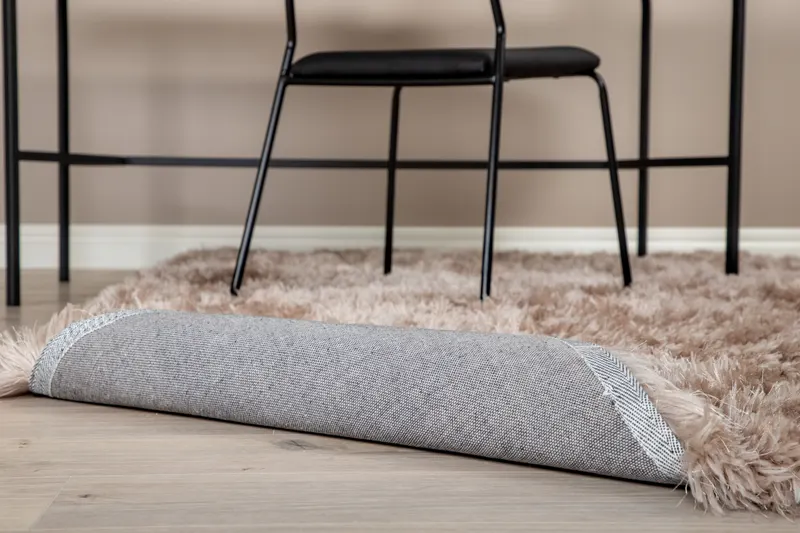 Grace Hochflor-Teppich mit Glanz in 300 × 300 cm, Beige, im Wohnraum, Ansicht 4