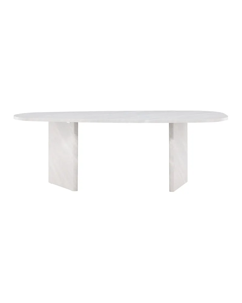 Grönvik ovaler Esstisch in 220 × 100 cm, Weiß, Ansicht 1
