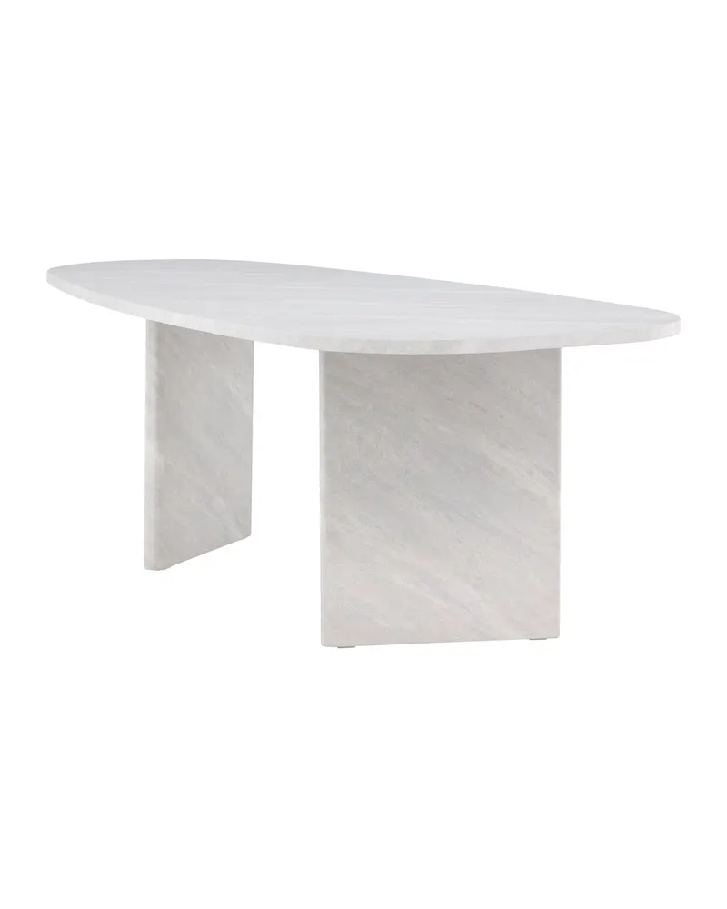Grönvik ovaler Esstisch in 220 × 100 cm, Weiß, Ansicht 6
