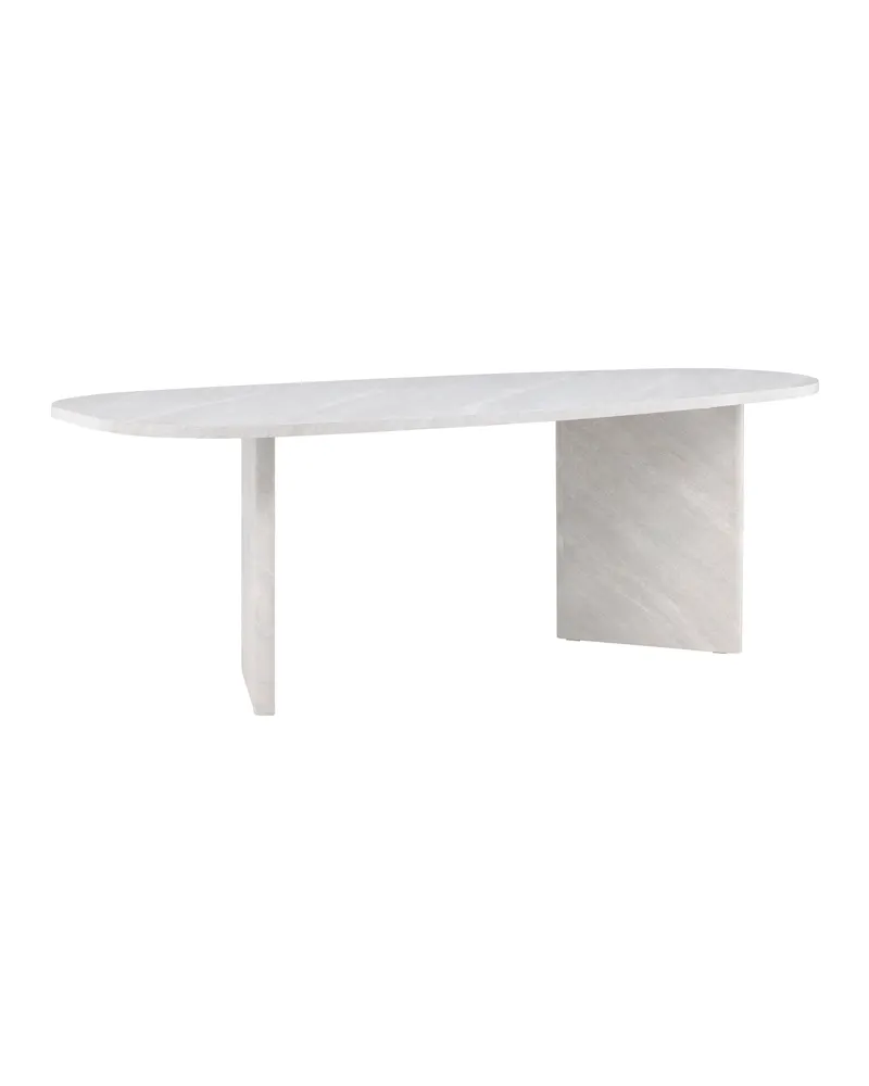 Grönvik ovaler Esstisch in 220 × 100 cm, Weiß, Ansicht 9