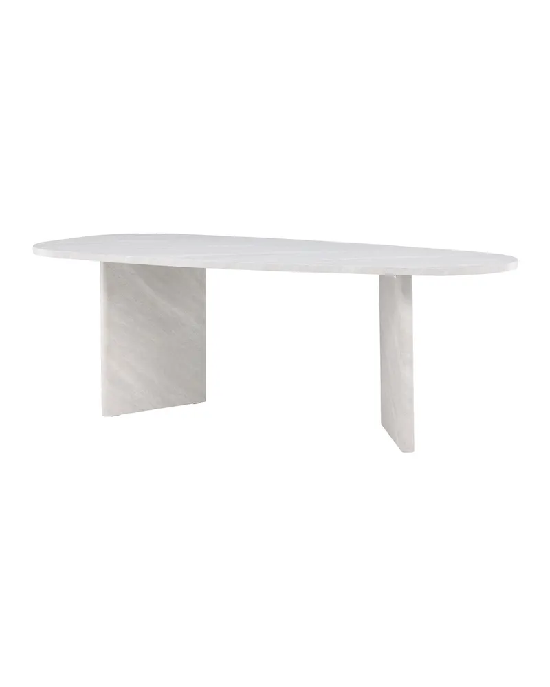 Grönvik ovaler Esstisch in 220 × 100 cm, Weiß, Ansicht 11
