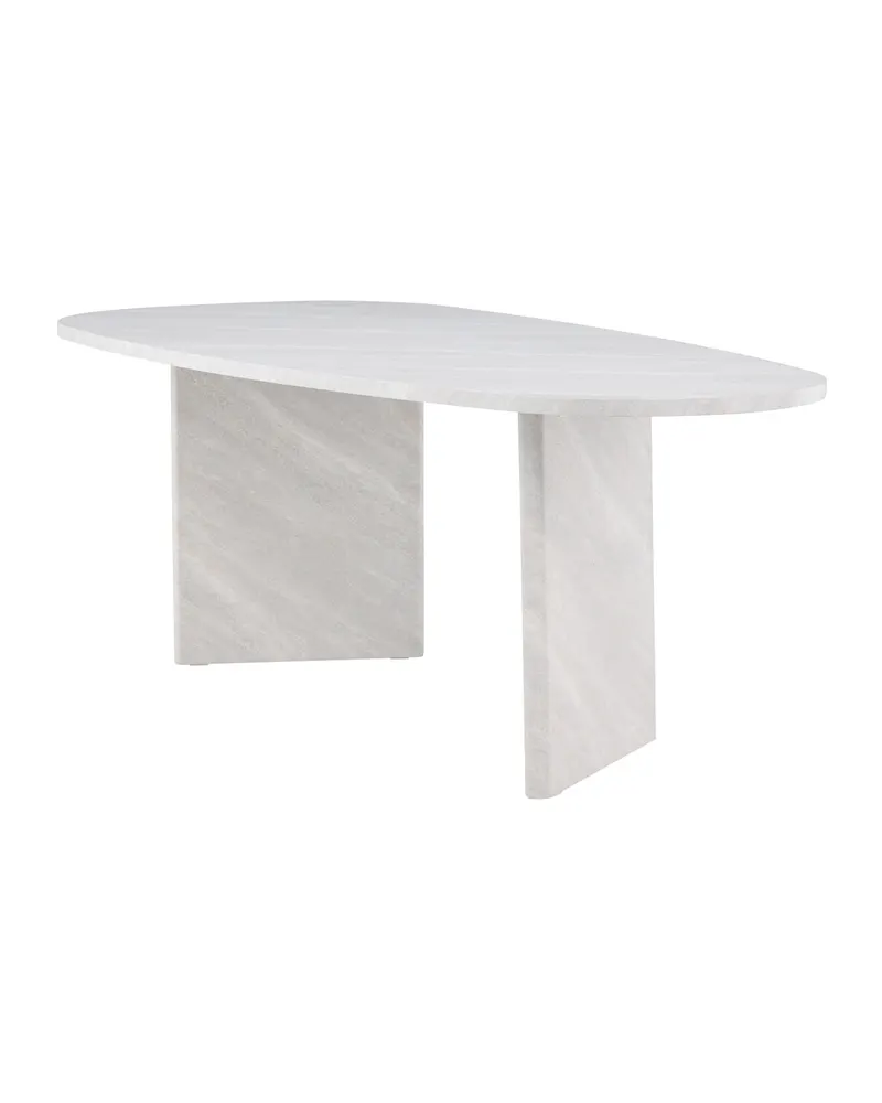 Grönvik ovaler Esstisch in 220 × 100 cm, Weiß, Ansicht 12