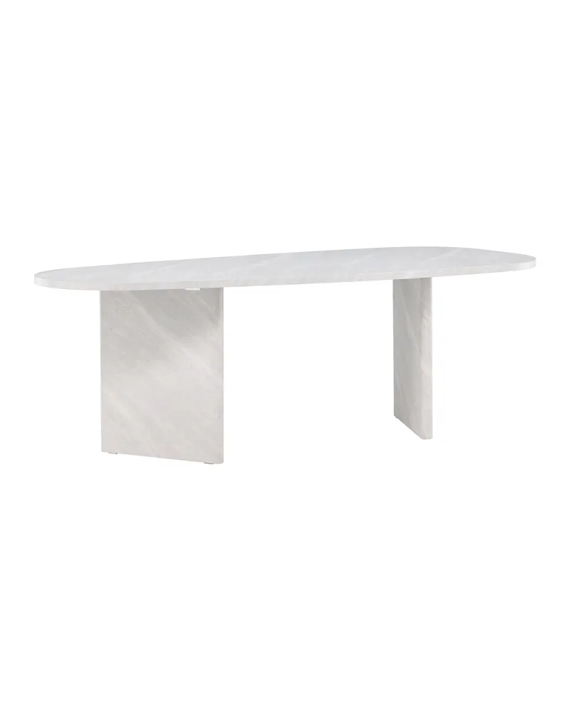 Grönvik ovaler Esstisch in 220 × 100 cm, Weiß, Ansicht 2