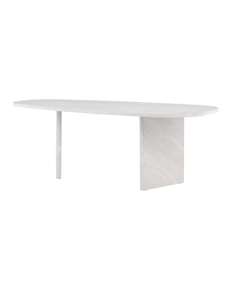 Grönvik ovaler Esstisch in 220 × 100 cm, Weiß, Ansicht 5
