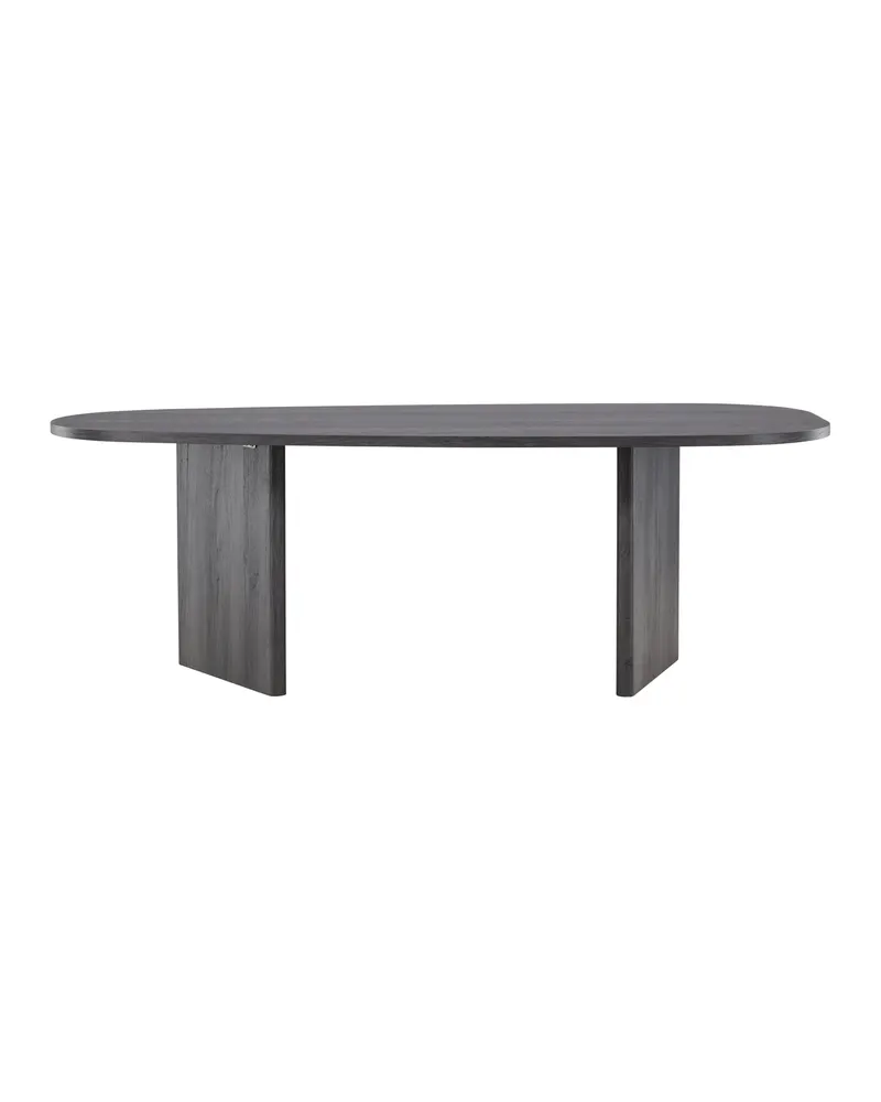 Grönvik ovaler Esstisch in 220 × 100 cm, Schwarz, Ansicht 1